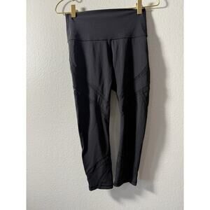 Lululemon High Times Pant Wrap‎ Mesh Leggings Women's Size 6 Black 7/8